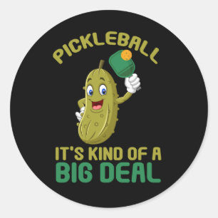 Pickleball Kind Big Deal Pickle Sport Ronde Sticker