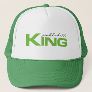 Pickleball King - Bold Green Sporttypografie Trucker Pet