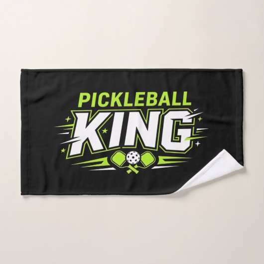 Pickleball King Funny Pickleball Paddle (Serviette à main)