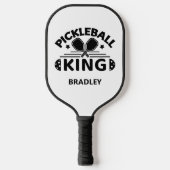 Pickleball King Funny Typografie Persoonlijke naam Pickleball Paddle (Voorkant)