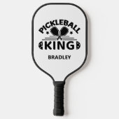 Pickleball King Funny Typografie Persoonlijke naam Pickleball Paddle (Achterkant)