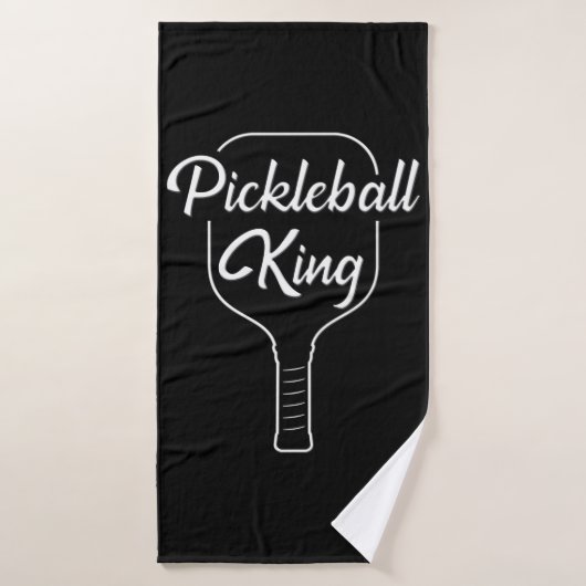Pickleball King met Pickleball Paddle Badhanddoek (Badhanddoek)