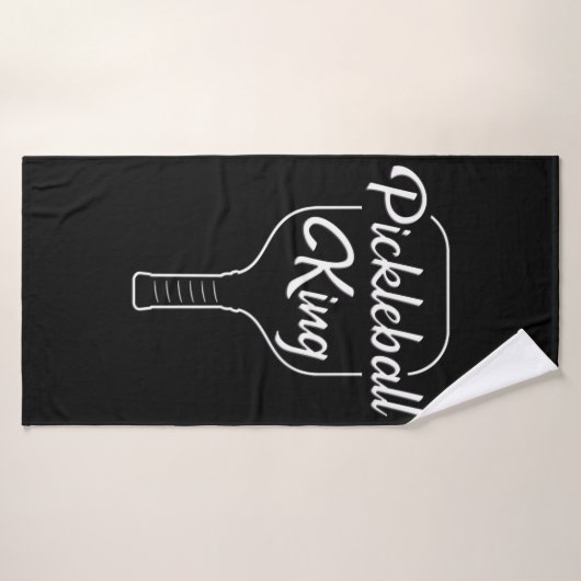 Pickleball King met Pickleball Paddle Badhanddoek (Badhanddoek)