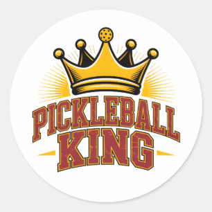 Pickleball King Ronde Sticker