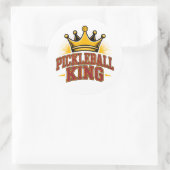 Pickleball King Ronde Sticker (Tas)