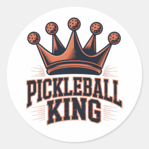 Pickleball King Ronde Sticker