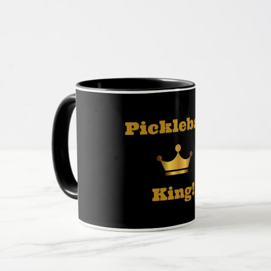 Pickleball King tasse à café - noir & or (Devant gauche)
