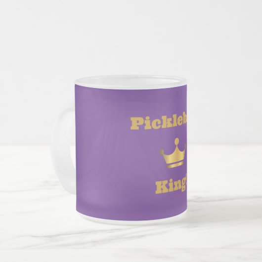 Pickleball King tasse de café - violet & or (Devant gauche)