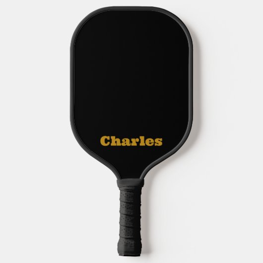 Pickleball King zwart/gouden peddel - personaliser Pickleball Paddle (Achterkant)