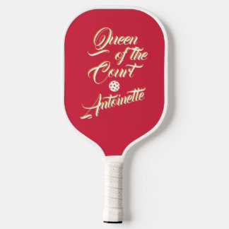 Pickleball Koningin van het Hof Custom Naam Elegan Paddle
