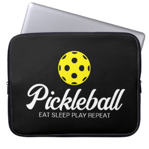 Pickleball-laptophoes met grappig citaat laptop sleeve