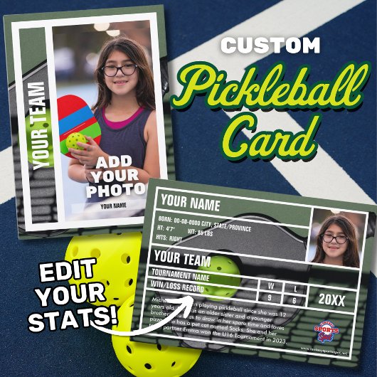 Pickleball Lecteur Carte de commerce Souvenir - Ve