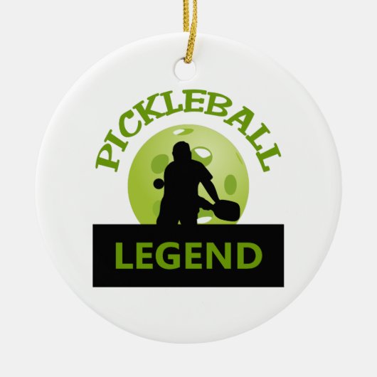 PICKLEBALL LEGEND KERAMISCH ORNAMENT (Voorkant)