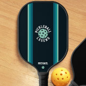 Pickleball Legend Retro Donkerblauw Gestreept Pickleball Paddle