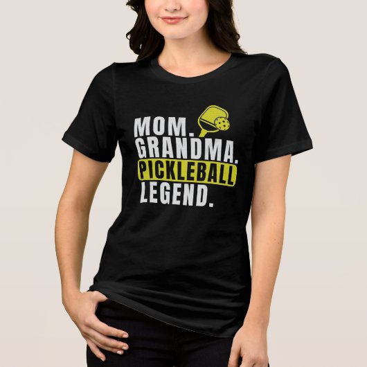 Pickleball Legend Tee for Moms & Grandmas Tri-Blend Shirt (Voorkant)