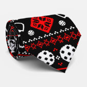 😄 Pickleball 🎄 lelijke kerstkeuken Stropdas (Opgerold)