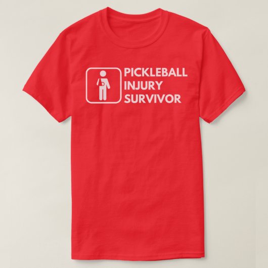 Pickleball letsel overlevende 1 t-shirt (Design voorkant)