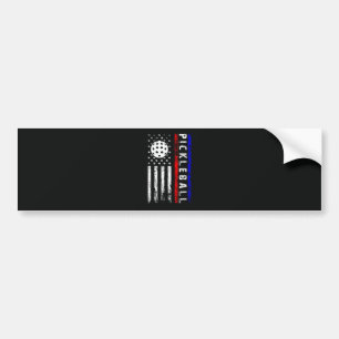 Pickleball-liefhebbers 4 juli Amerikaanse vlag Bumpersticker