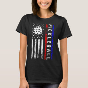 Pickleball-liefhebbers 4 juli Amerikaanse vlag Pic T-shirt