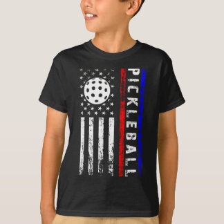 Pickleball-liefhebbers 4 juli Amerikaanse vlag Pic T-shirt