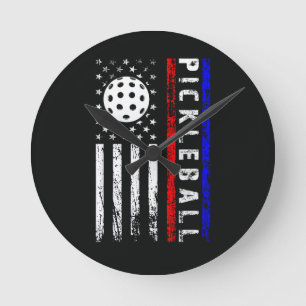 Pickleball-liefhebbers 4 juli Amerikaanse vlag Ronde Klok