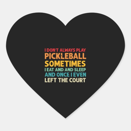 Pickleball liefhebbers Grappig Pickleball Hart Sticker (Voorkant)