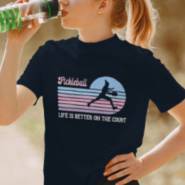 Pickleball Life is beter op het veld retro T-shirt