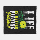 Pickleball Life is beter spelen Fleece Deken (Voorkant (Horizontaal))