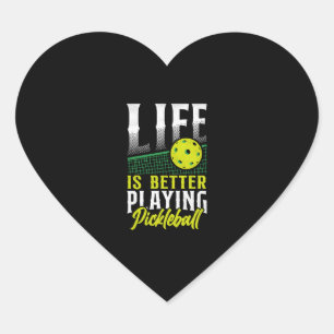 Pickleball Life is beter spelen Hart Sticker