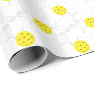 Pickleball Line Art Wrapping Paper Cadeaupapier