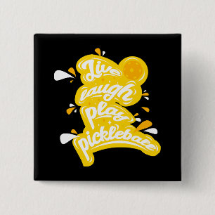 Pickleball - Live Lach Speel Pickleball Vierkante Button 5,1 Cm