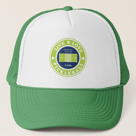Pickleball: live, liefde, pickleball, aangepaste t trucker pet (Voorkant)