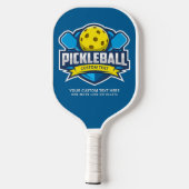 Pickleball Logo Patch 3 Lijnen Aangepaste tekst Paddle (Achterkant)