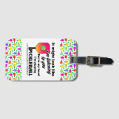 Pickleball Lover in mijn hoofd Ik speel Pickleball Bagagelabel (Voorkant (horizontaal))