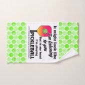 Pickleball Lover in mijn hoofd Ik speel Pickleball Handdoek (Handdoek)