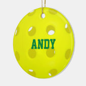 Pickleball Lover Persoonlijk sierlijk Keramisch Ornament (Links)