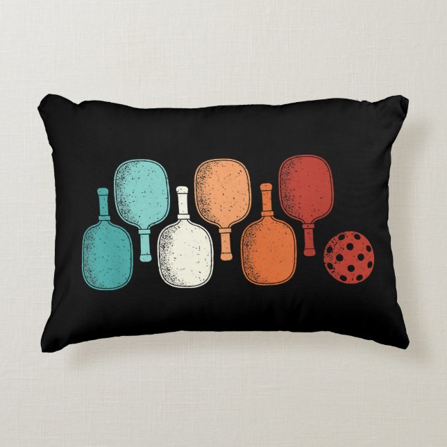 Pickleball Lover Retro Paddle Sport  Accent Kussen (Voorkant)