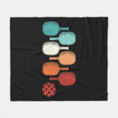 Pickleball Lover Retro Paddle Sport Fleece Deken (Voorkant (Horizontaal))