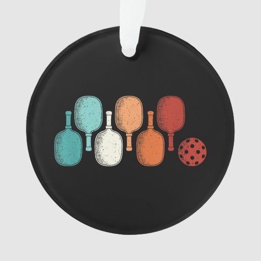 Pickleball Lover Retro Paddle Sport  Ornament (voorkant)