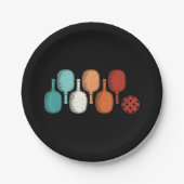 Pickleball Lover Retro Paddle Sport  Papieren Bordje (Voorkant)