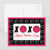 Pickleball Lover Valentijn XOXO Pickleballs Briefkaart (Voorkant / Achterkant)