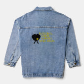 Pickleball Lover's Dream grappige gele slogan Denim Jacket (Achterkant)