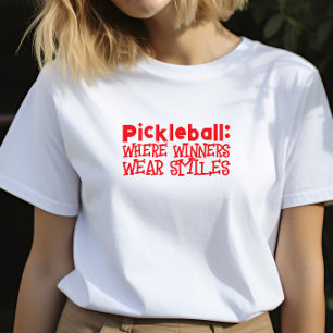 Pickleball Lover's Dream grappige rode slogan T-shirt