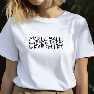 Pickleball Lover's Dream grappige zwarte slogan T-shirt