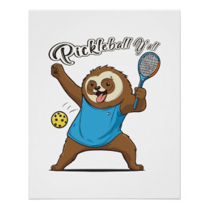 Pickleball Luiaard T- Pickleball Jullie Perfect Poster