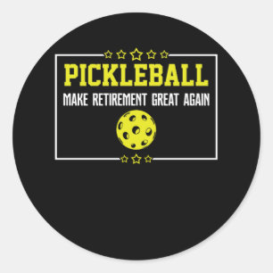 Pickleball maakt de pensionering weer geweldig ronde sticker