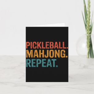 Pickleball mahjong herhaal grappig kaart