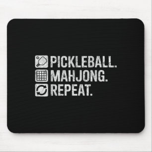 Pickleball mahjong herhaal grappige spel liefhebbe muismat