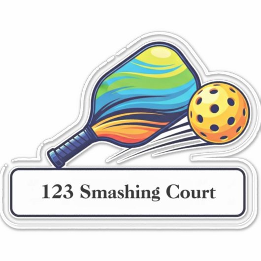 Pickleball mailbox address sticker (Devant)