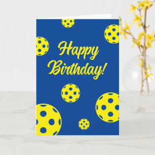 Pickleball mania Carte d'anniversaire pour les jou